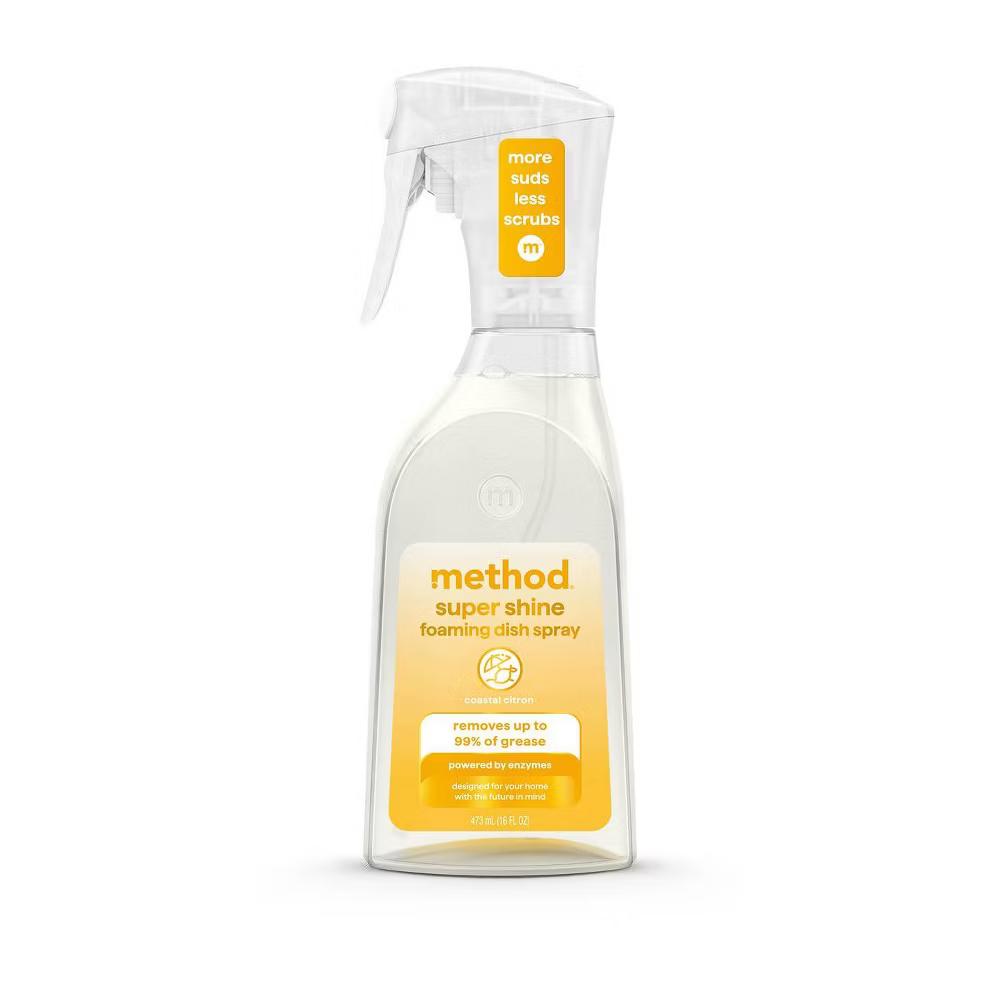 Method Super Shine Foaming Dish Spray Powered By Enzymes Coastal Citrus - Image 9