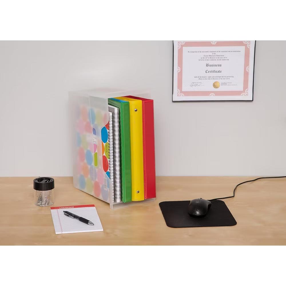 Medium Portable Desktop File Box with Open Top, Letter Size, Clear - Image 5