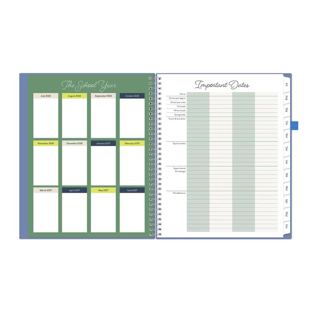 Blue Sky Your Year Parent Weekly/Monthly Planner Wirebound 8.5"x11" Blue Plans - Image 10