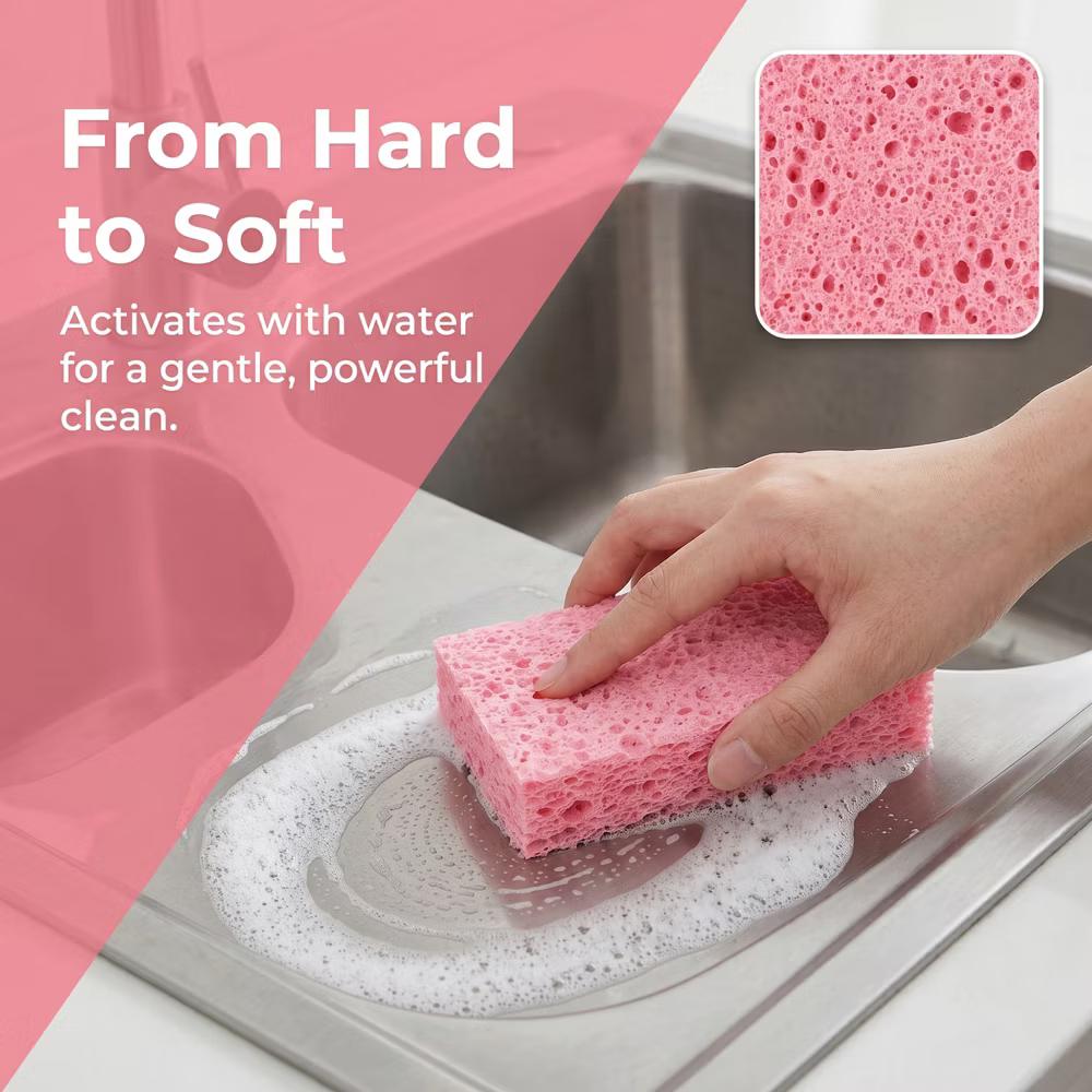 Kitchen Household Cleaning Non-Scratch Cleaning Sponge 6 Pcs - Image 36
