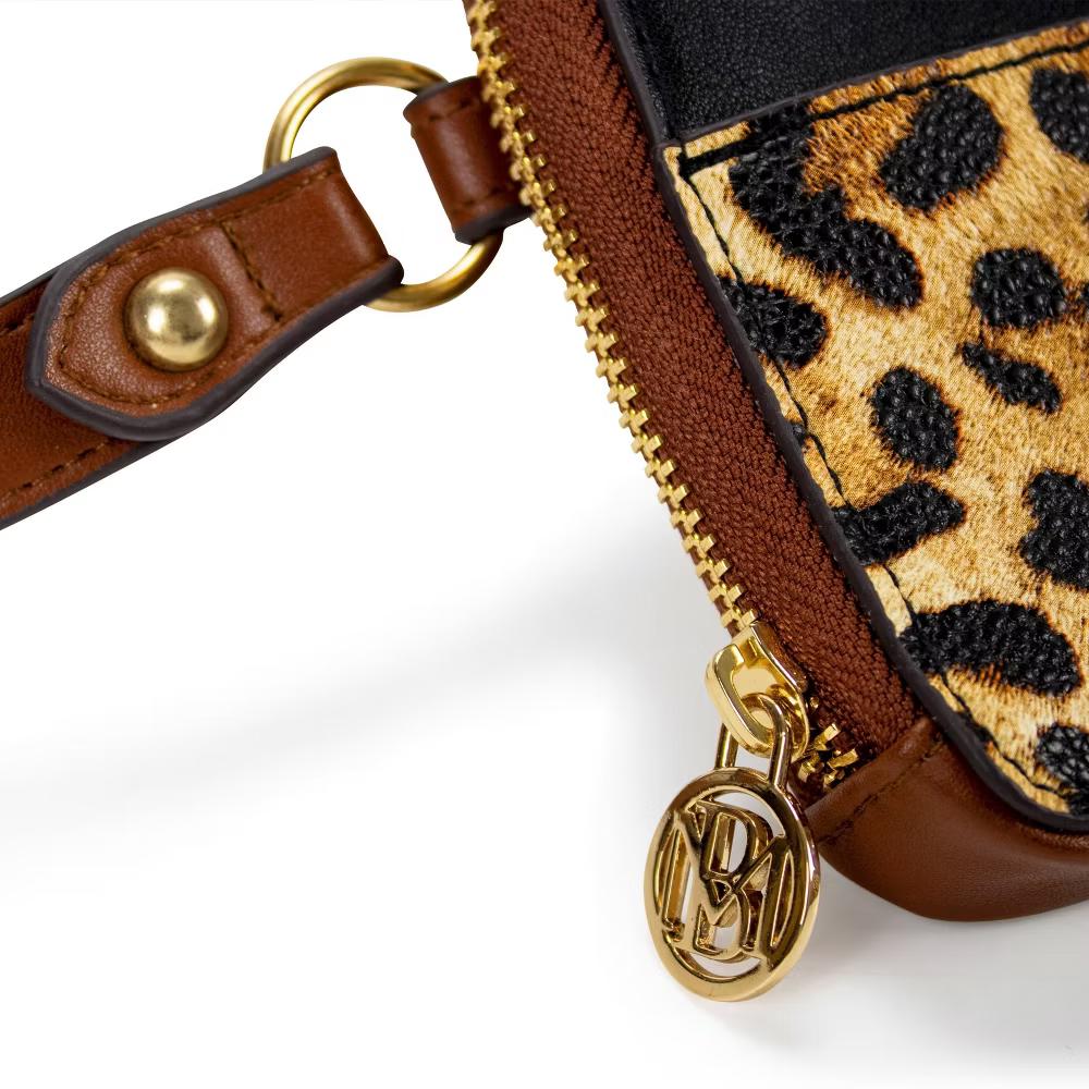 Badgley Mischka Travel Fanny Pack - Brown Leopard Print - Image 5