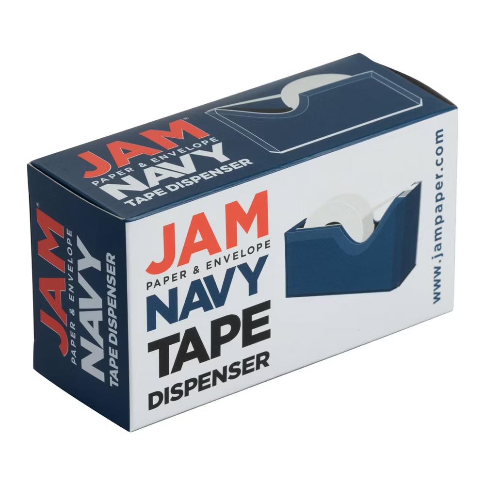 Colorful Desk Tape Dispensers - Navy Blue: Plastic File Fasteners, Stationery Clips, 1.75" Height, 2.5" Width - Image 5