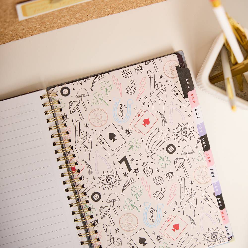 Happy Brands 6.3"x8.5" 2026-2027 Organized Lucky Day Small 12 Months Twin Loop Dated Student Planner - Image 7