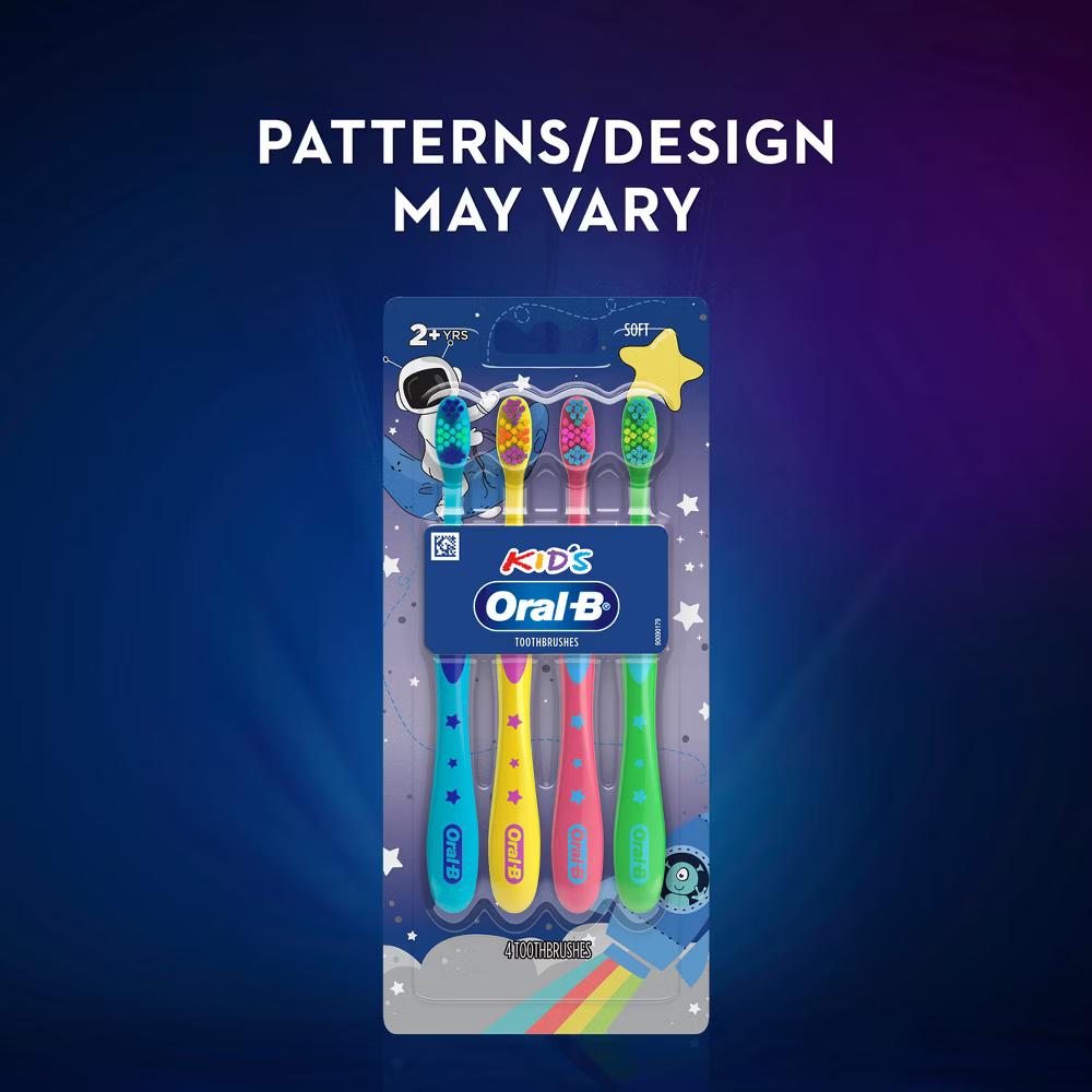 Kids Soft Toothbrush with Space Designs - 4ct