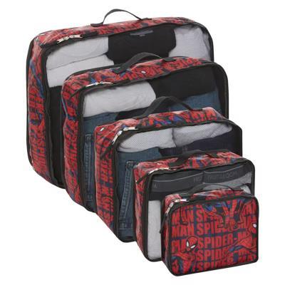 Spiderman 5-Piece Packing Cube Set - 5 Piece Packing Cube Travel Essential - Luggage Organizer Set - For Kids,Teens, Adults - Image 4