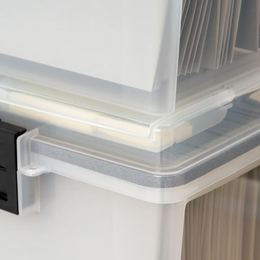 USA Portable Letter Size File Box with Handle for Hanging Folders - Image 47