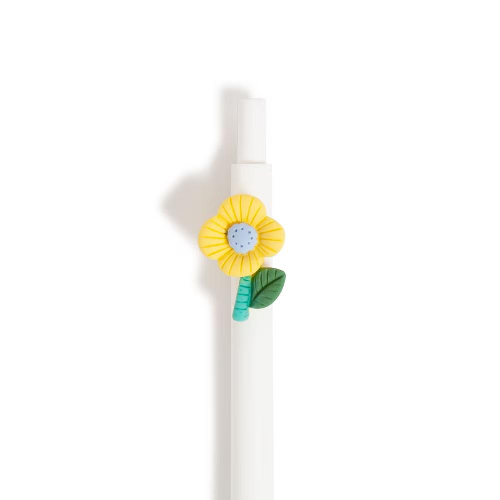 Retractable Gel Pen Flower Black Ink: 0.07mm Non-Toxic Stationery, Art & Office Pen with Flowers - Image 5