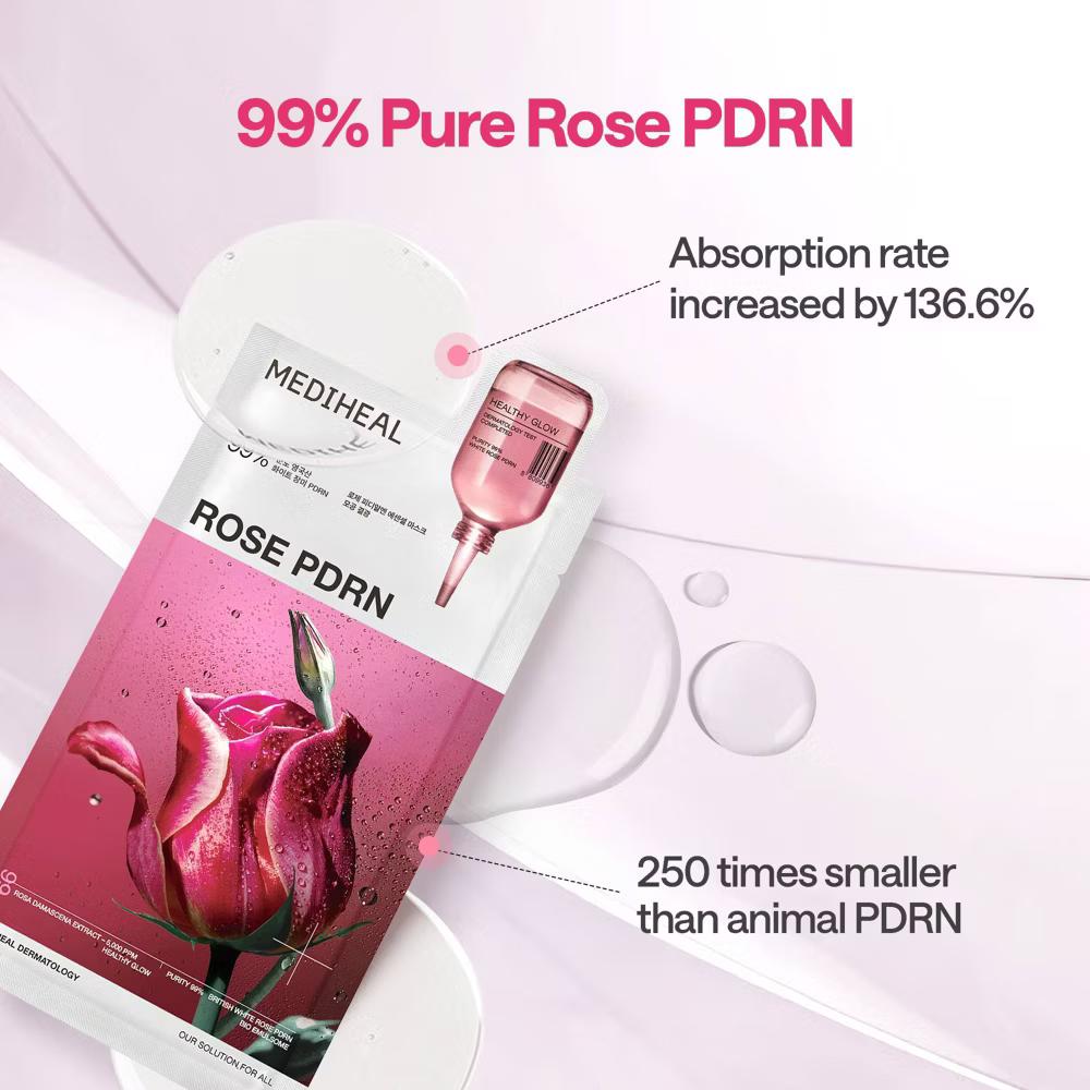 MEDIHEAL Essential Mask - Rose PDRN - 0.81 fl oz - Image 3