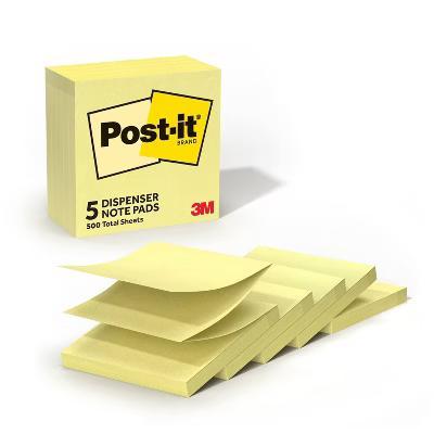 5pk 3" 3"Sticky Notes, 100 sheets/Pad - Canary Yellow - Image 12