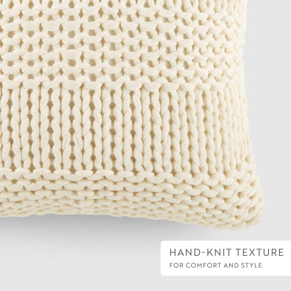 Cozy Chunky Knit Throw Pillow Cover And Pillow Insert - Image 28