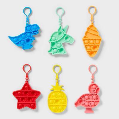 6ct Bubble Pop Keychain Favors - Multicolored Party Favor Toys for Kids, All Occasions, Ages 4 - Image 4