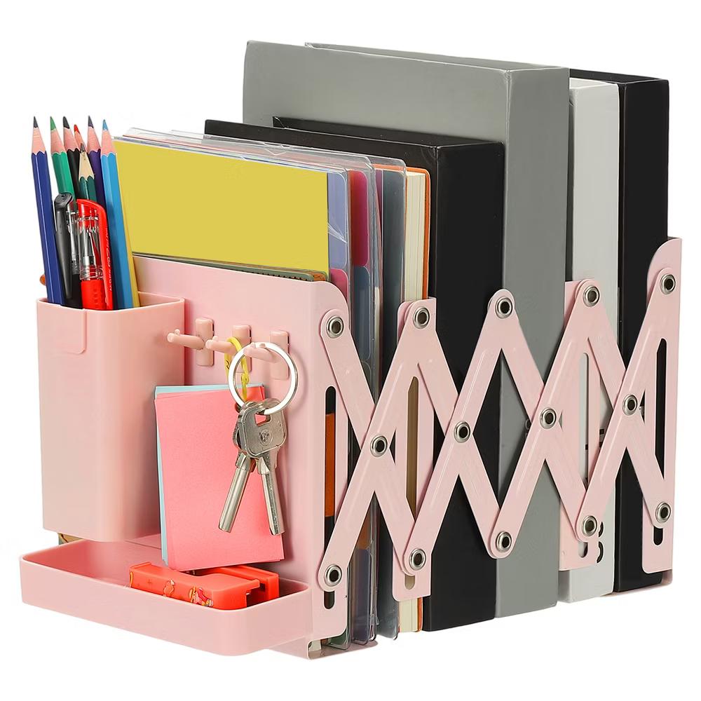 Adjustable Book Ends Heavy Duty Metal Adjustable Bookends Book Holders Organizer - Image 18