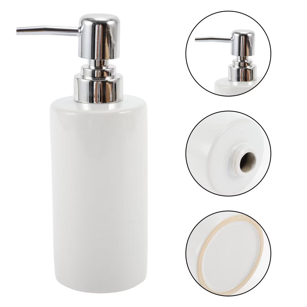 Simple Cylindrical Soap Pump Dispenser for Bathroom 300ml 1 Pc - Image 17