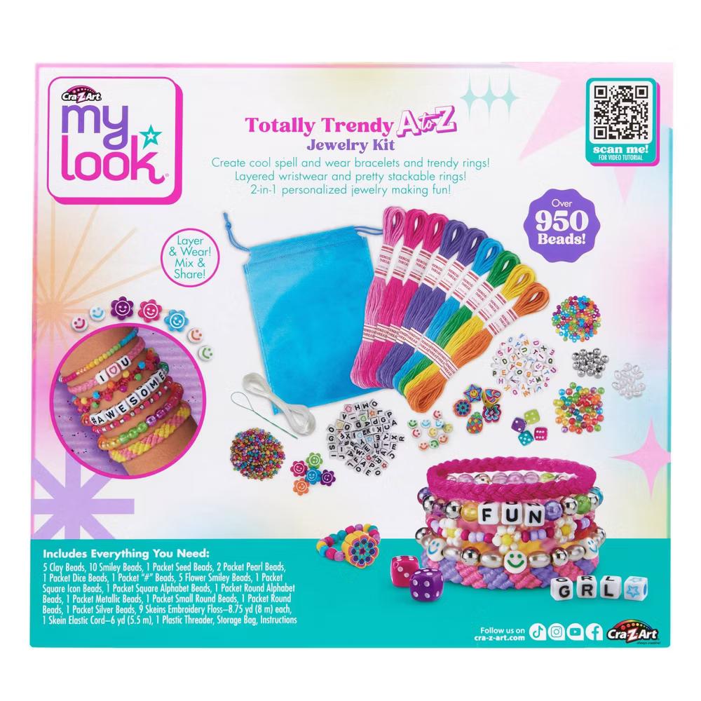 My Look A to Z Jewelry Kit: Creative Thinking Craft, Includes Beads & Elastic Cord - Image 8