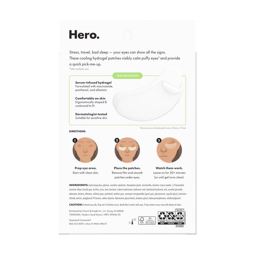 Hero Mighty Patch for Tired Eyes - 6ct: Fragrance-Free, Brightening, For Normal Skin - Image 2