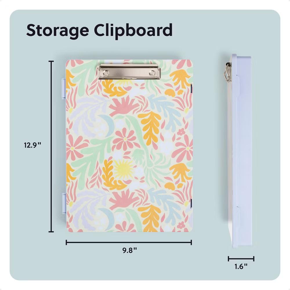 13" Floral Storage Clipboard Teacher Binder - Image 7