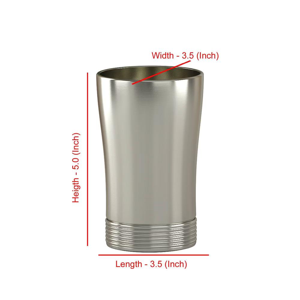 Special Metal Cup - 6oz Stainless Steel Bathroom Tumbler, Pewter, Easy to Clean - Image 5