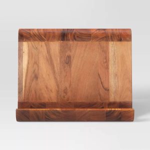 Tablet and Book Stand Natural Wood