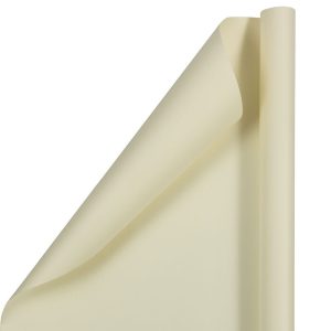 Gift Wrap - Matte Wrapping Paper - 50 Sq Ft Total - Matte Ivory - 2 Rolls/Pack