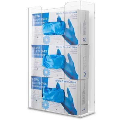 Stock Your Home Triple Acrylic Gloves Dispenser, Tissue Box Shelf, Glove Holder Wall Mount, For Kitchen, Cleaning Closet, Lab, Exam, Office - Image 5