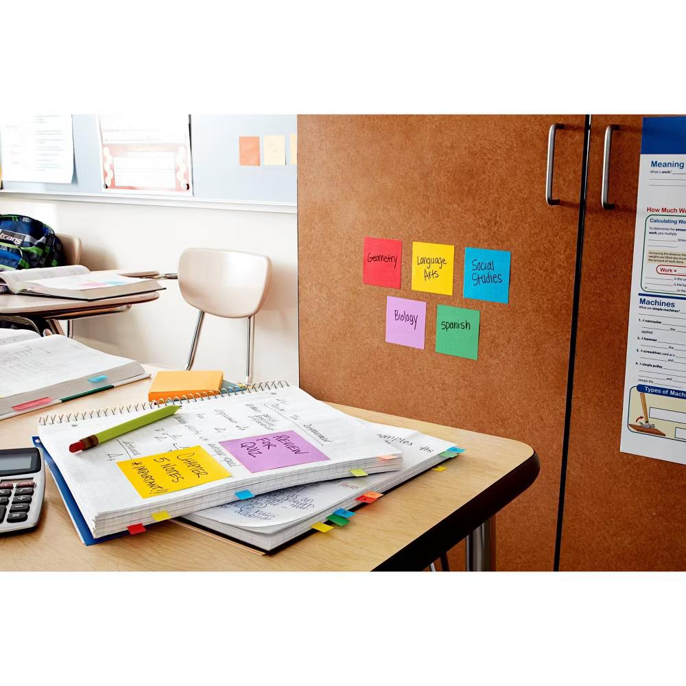 5pk 3" 3" Super Sticky Notes 45 Sheets/Pad - Marrakesh Collection: Multicolor Office Supplies, Art & Design - Image 4