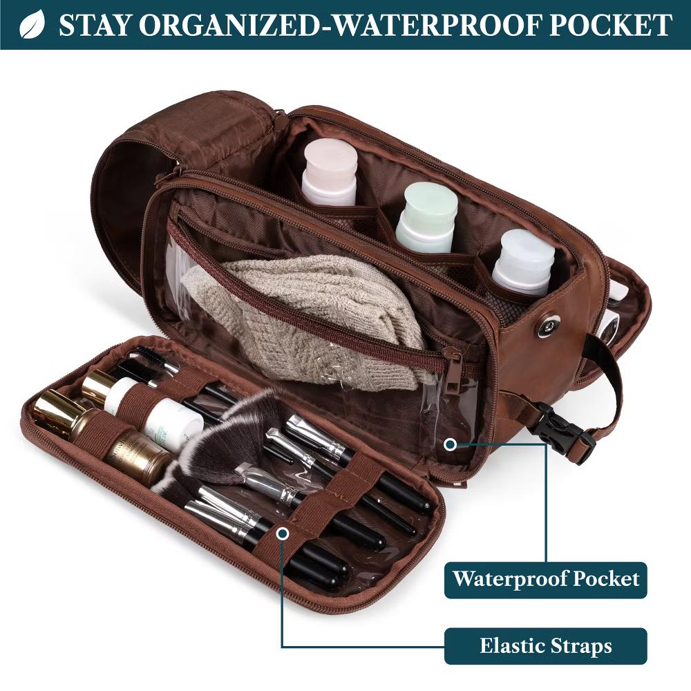 Toiletry Bag Women Men, Travel Toiletries Organizer Case, Essentials Shaving Dopp Kit, Cosmetic Make Up Accessories - Image 15