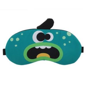 Soft Sleep Mask Cartoon Monsters Green 1 Pc