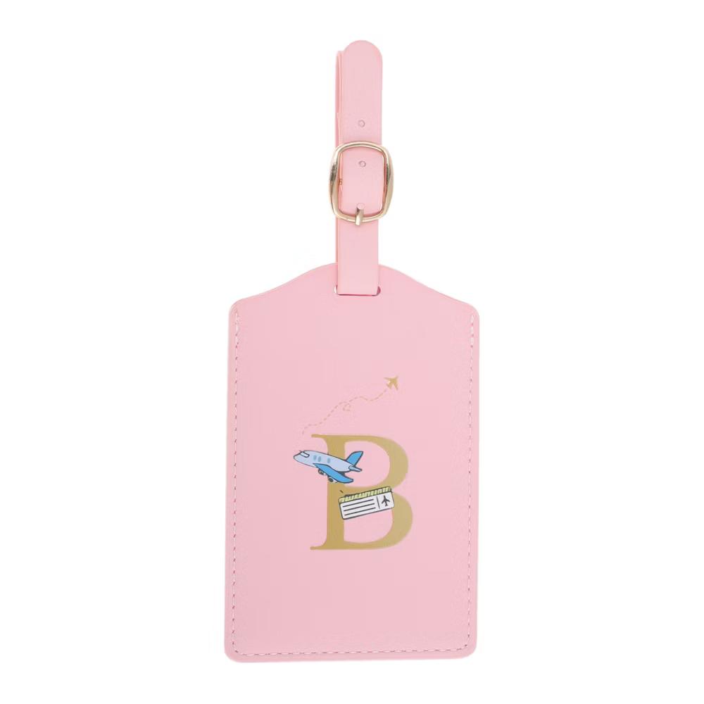 Letter Luggage Tag Pink 1 Pc - Image 7