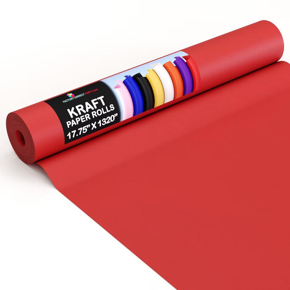 Exquisite Colored Kraft Paper Roll 17.5 In 110 Ft Kraft Wrapping Paper Craft Paper Shipping Paper Kraft Paper Roll Gift Wrap - Image 2