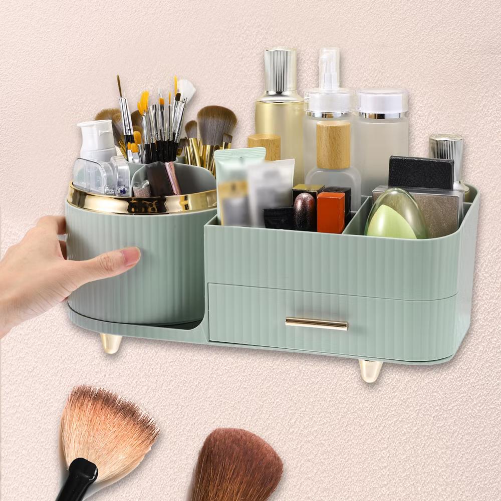 360° Rotating Makeup Organizer for Lotions Brushes - Image 9