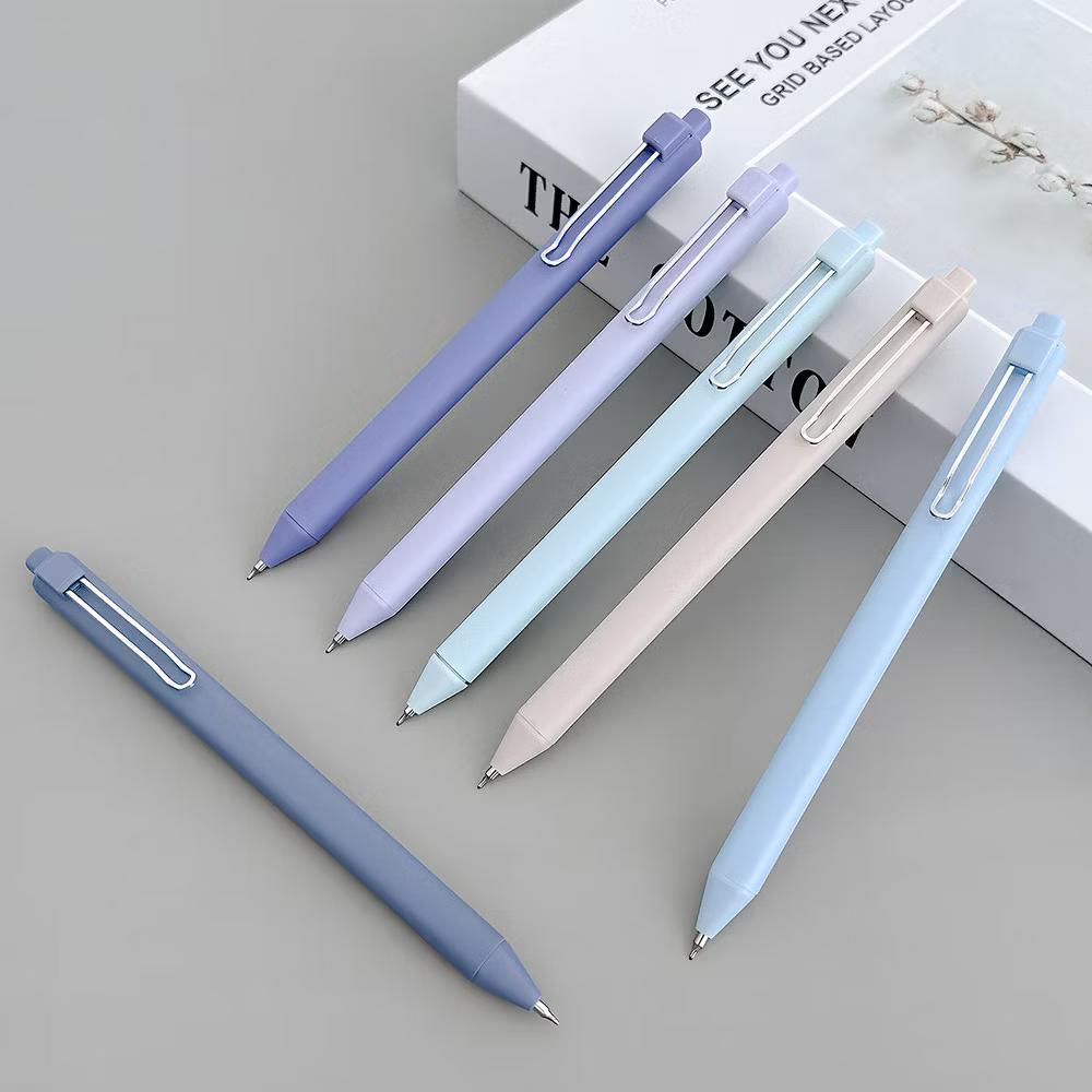 Retractable Black Ink Gel Pens, 0.5mm Fine Point, Black ink, Set of 6 - Image 11