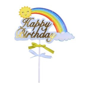 Happy Birthday' Rainbow Cake Topper