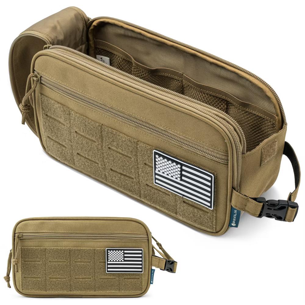 Tactical Toiletry Bag for Men, Hygiene Travel Bag, Military Dopp Kit, Water Resistant Molle Pouch, Shaving Grooming Organizer Case - Image 59