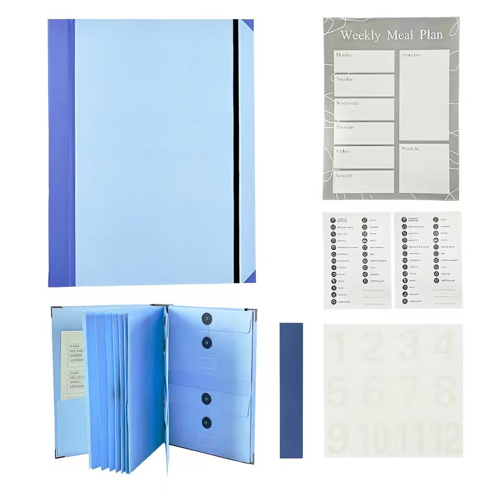 10-Pocket Expanding File Folder Organizer – A4/Letter Size Accordion Document Holder with Elastic Closure & Labels – Durable Acid-Free Paper - Image 7