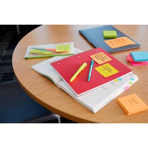 Super Sticky Notes, 3 in. 3 in., Energy Boost Collection, 3 Pads/Pack: Multicolor, Art & Design, 45 Sheets/Pad