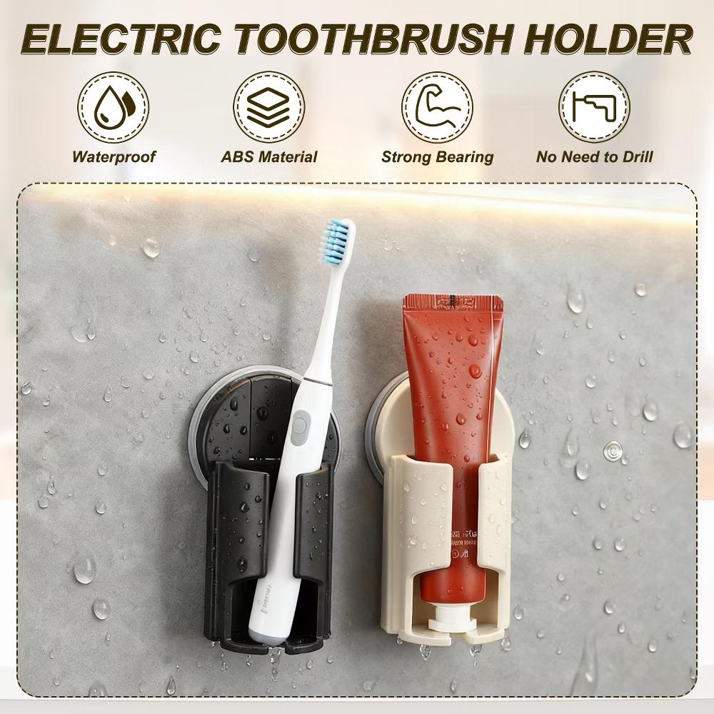 Electric Toothbrush Holder, Wall Mounted Plastic Toothbrush Organizer 2 Pcs - Image 12