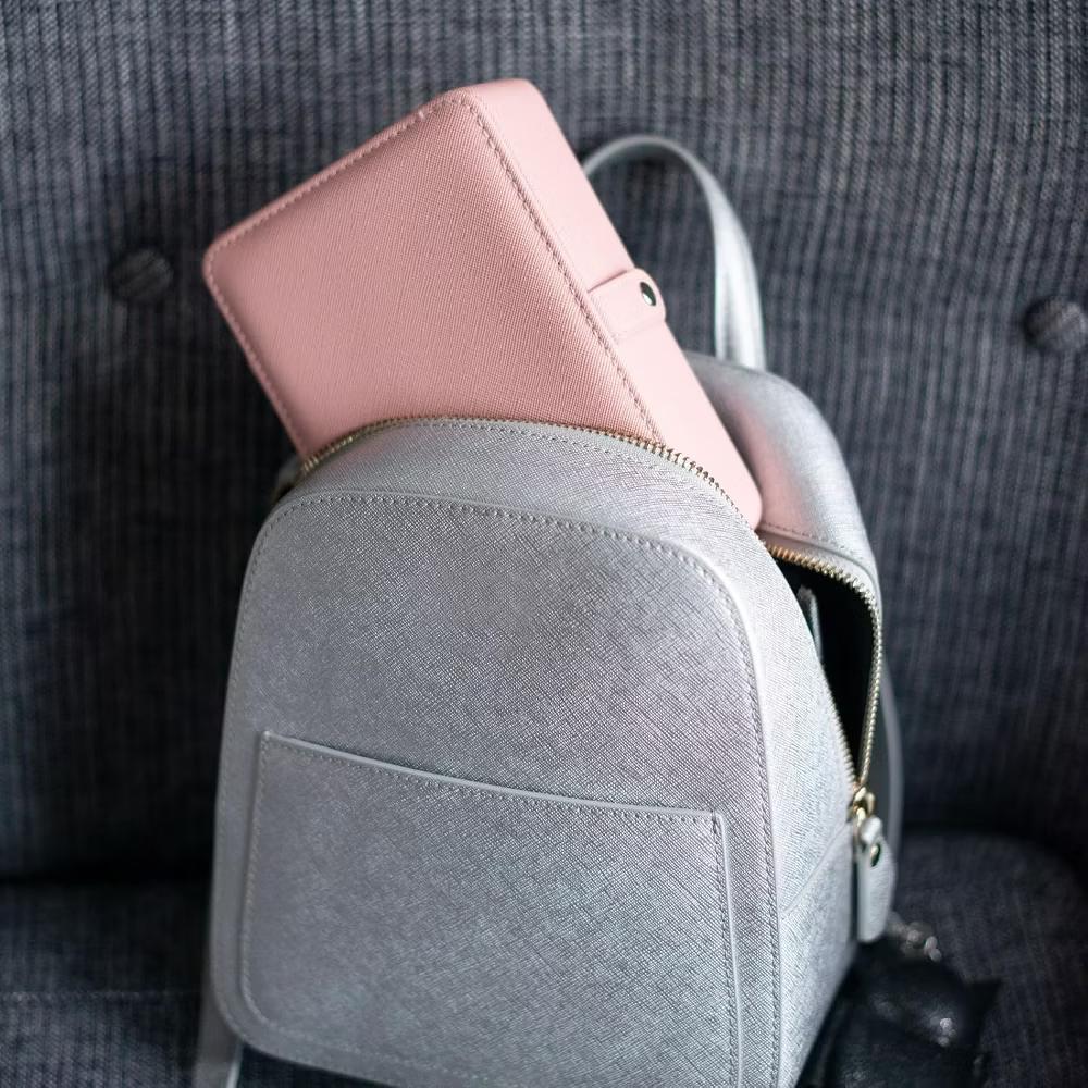 Zodaca Pink Jewelry Travel Organizer Case, Portable Storage Box Holder for Rings Earrings Necklaces, Gifts for Women - Image 3