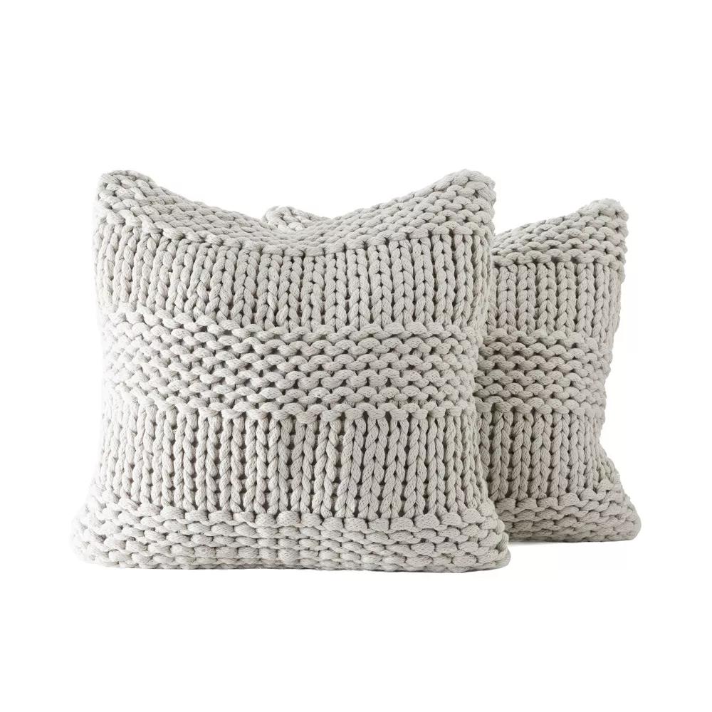 Cozy Chunky Knit Throw Pillow Cover And Pillow Insert - Image 70