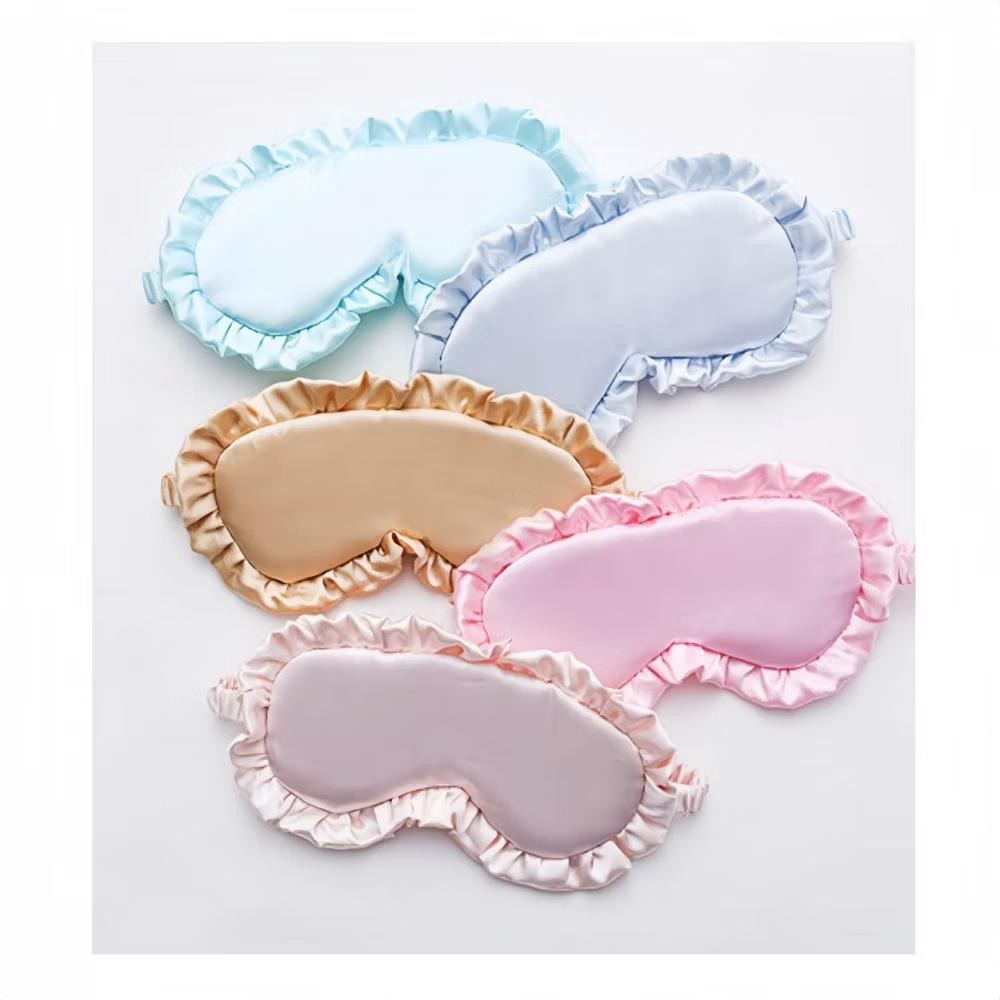 Women's 2-Piece Set Satin Sleep Eye Mask with Soft Padded and Elastic Strap for Comfortable Light Blocking - Image 11