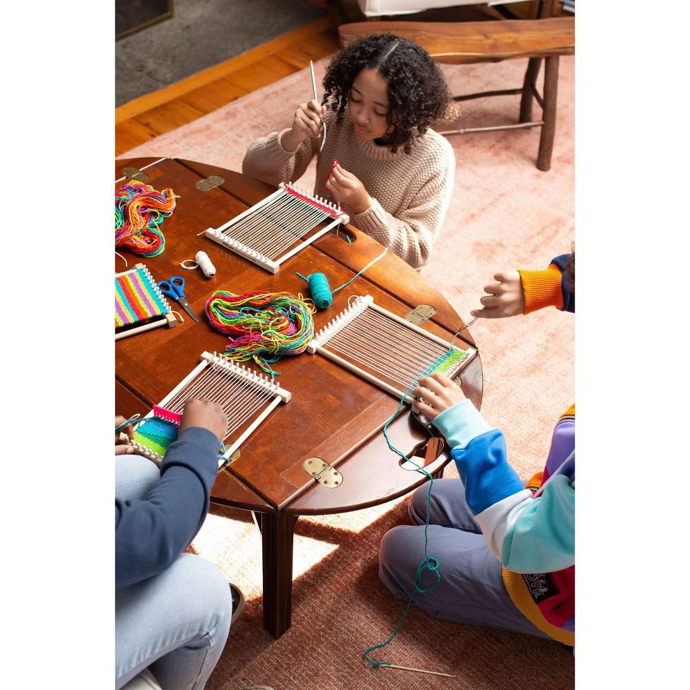 Friendly Loom Discover Weaving with PegLoom: DIY Craft Kit for Kids 10- Includes Needle, Yarn, Loom & Instructions - Image 3