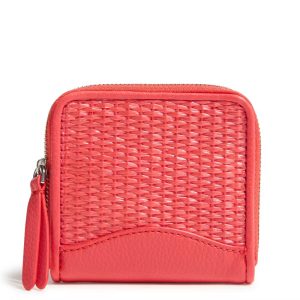 Women's Outlet Straw Essential Small Zip-Around Wallet