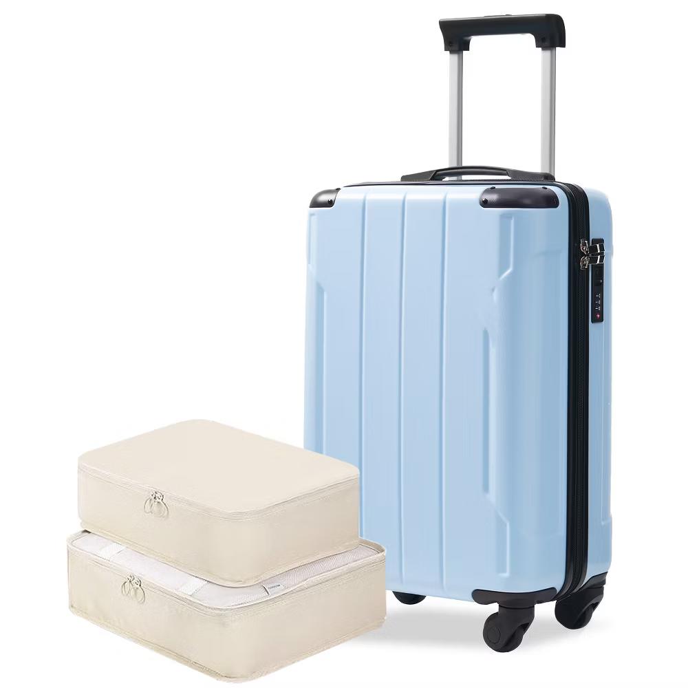 20" Hardshell Carry-On Luggage with 2 Packing Cubes & Spinner Wheels & TSA Lock, Lightweight ABS Suitcase - ModernLuxe - Image 70