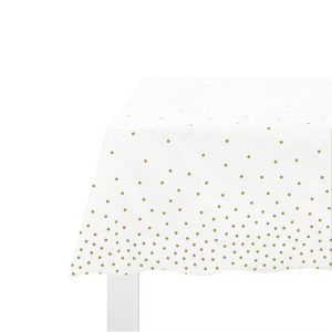 Gold Confetti Print Rectangular Table Cover