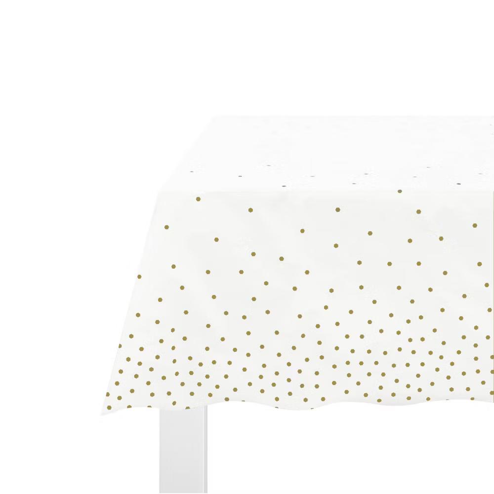 Gold Confetti Print Rectangular Table Cover