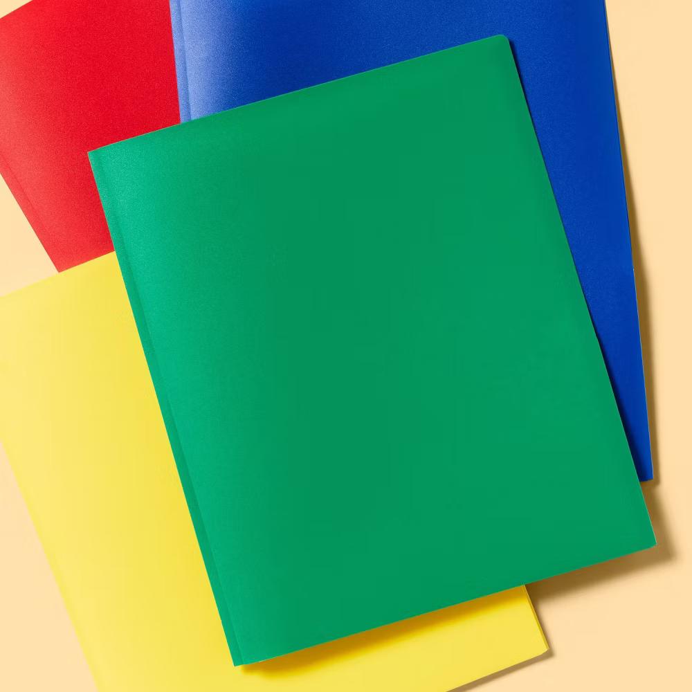 2 Pocket Plastic Folder with Prongs - Image 18