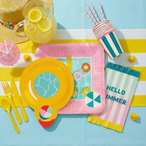House of Party Table Hero Paper Party Kit Cool in the Pool