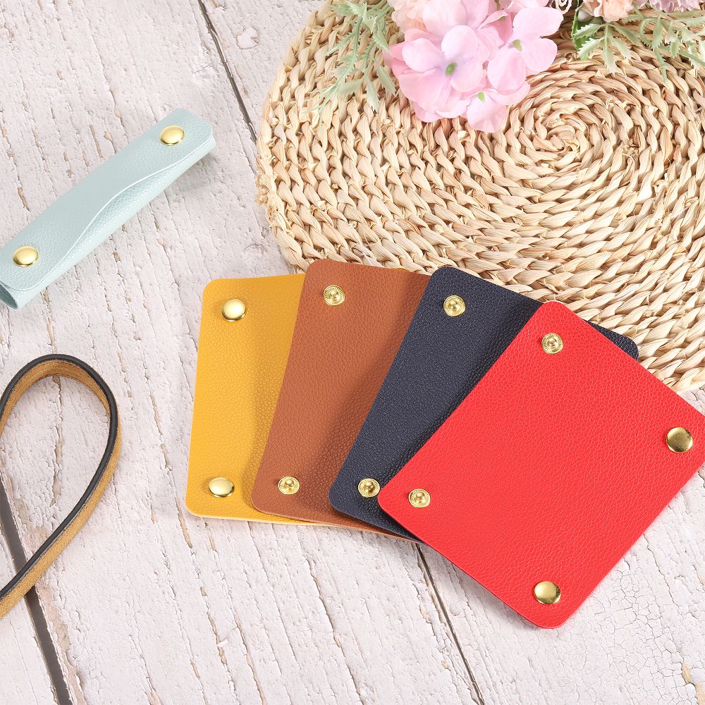 PU Leather Elegant Luggage Grip Handbag Handle Wrap Covers 2 Pcs - Image 2