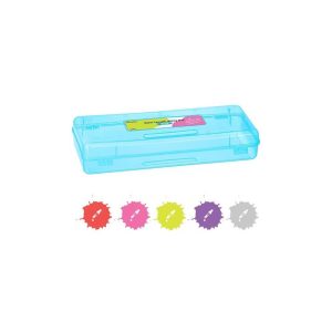 Pencil Box, Storage Organizer Utility Box, Multipurpose Long Ruler Length School Office Supplies Plastic Pencil Case for Kids & Adults