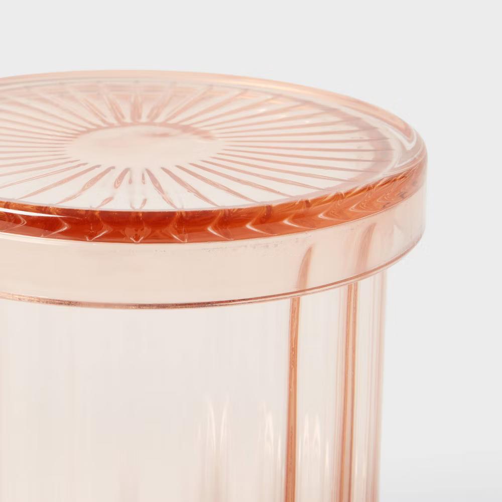 Colored Glass Bath Canister Pink - Image 2
