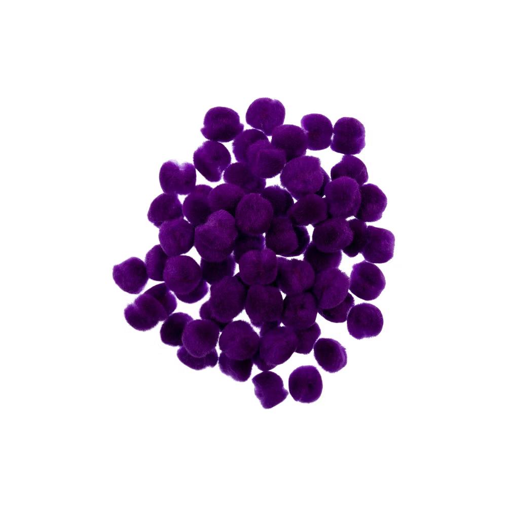 65ct 0.5in Mini Pom Poms for DIY Arts and Crafts, Tiny Acrylic Poms Craft Embellishments - Image 36